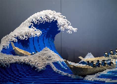 Hokusai's Iconic Print, "The Great Wave off Kanagawa," Recreated with ...