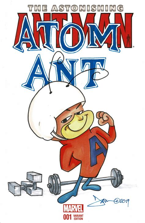 Atom Ant, in Ronald Shepherd's Marvel Sketch Covers Comic Art Gallery Room