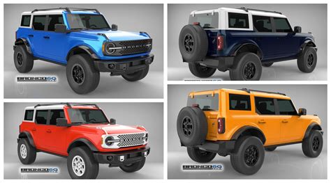 4 Door Bronco Colors 3D Model Visualized | Bronco6G - 2021+ Ford Bronco ...