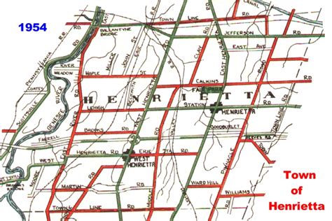 1954 Map of Henrietta