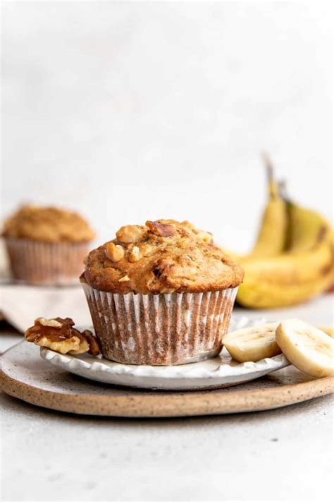 Healthy Banana Nut Muffins • Fit Mitten Kitchen