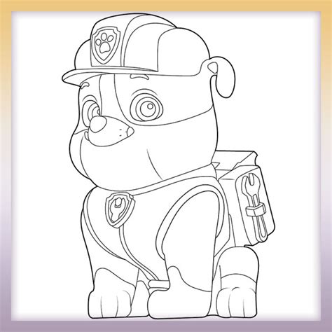 Paw Patrol – Rubble – Coloringbook.pics