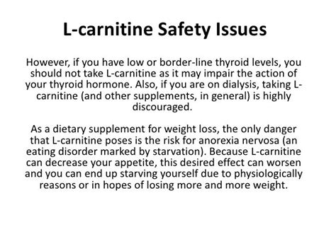 L carnitine