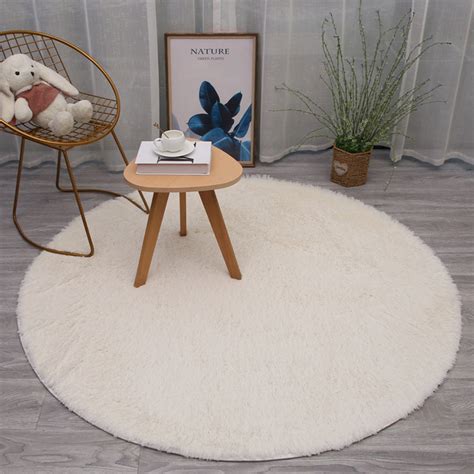 Yesbay Floor Mat More Thicker Soft Polyester Living Room Comfortable to Use Carpet,Grey 80 cm ...