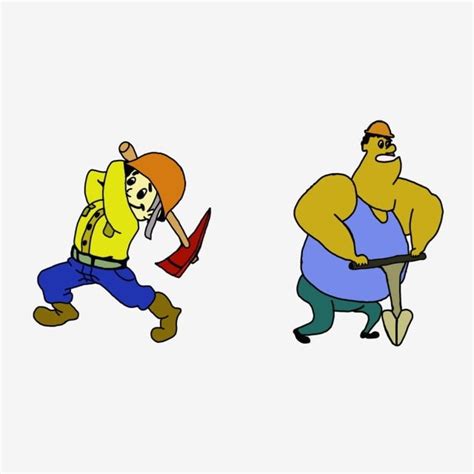 Hardworking Cartoon Man Hard Work Work Character Cartoon, Cartoon ...