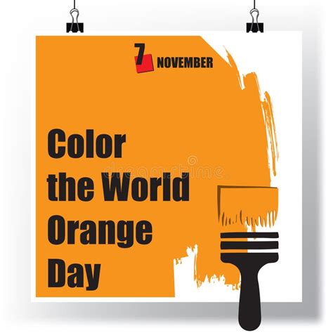 Color the World Orange Day stock vector. Illustration of design - 260844952