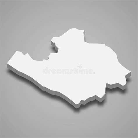 3d Isometric Map of Vinh Long Province of Vietnam Stock Vector - Illustration of tourism ...