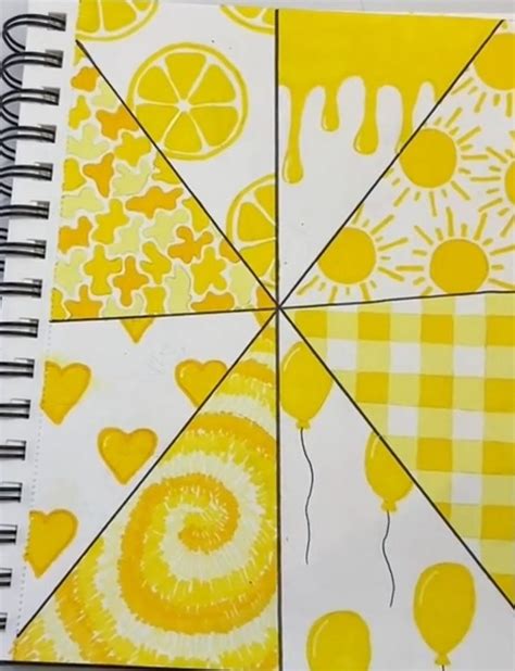 AESTHETIC YELLOW DRAWING | Book art diy, Easy doodle art, Markers drawing ideas