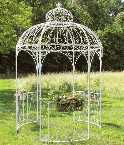 White Metal Gazebo | Kirklands | Kiosque jardin, Jardin d'eau ...