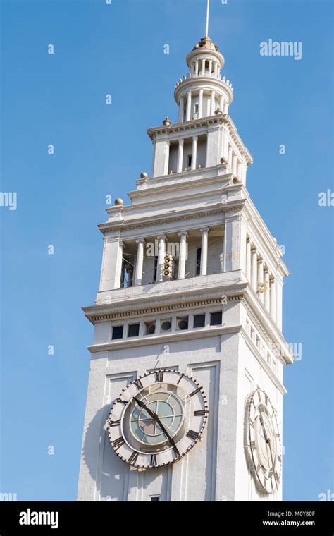 Ferry Building Clock Tower Stock Photo - Alamy