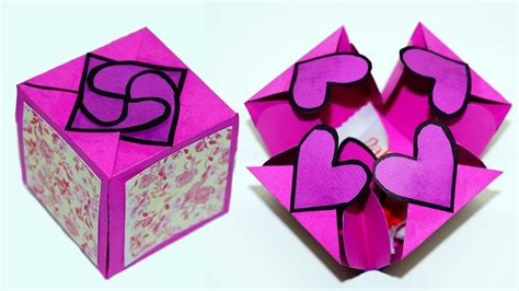 DIY paper crafts idea - Gift box sealed with hearts - a smart way to present your gift. Julia DIY