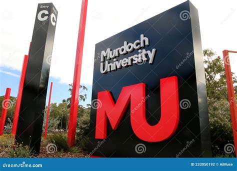 Entrance Sign To Murdoch University Campus, Perth Western Australia ...