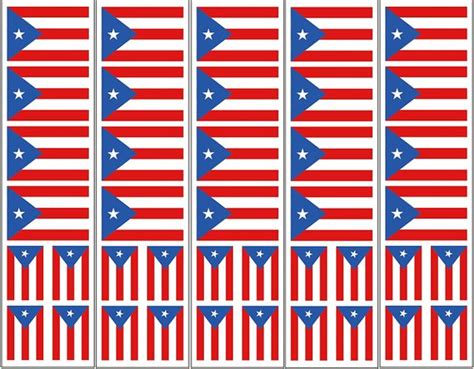 40 Removable Stickers: Puerto Rico Flag, Party Favors, Decals - Etsy ...