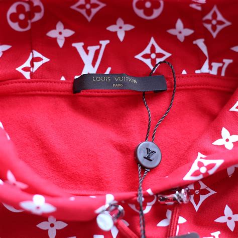 Louis Vuitton | Supreme Logo Box Hoodie Monogram | Red– TC