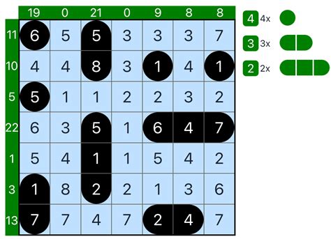 Цифровые онлайн-пазлы Daily Battleships Злой 9x9 -- Grid Puzzle