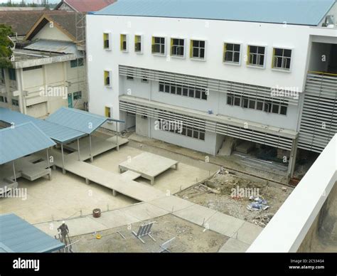 Interior yard construction progress of teacher training facility at UNSYIAH campus; USAID ...