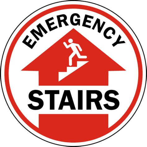 Emergency Stairs Floor Sign - Claim Your 10% Discount