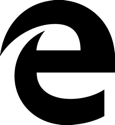 Microsoft Edge Logo Black and White – Brands Logos