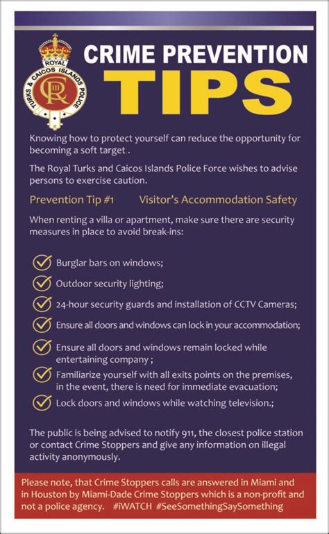 Crime Prevention Tips – Visitor Safety - Royal Turks and Caicos Island ...