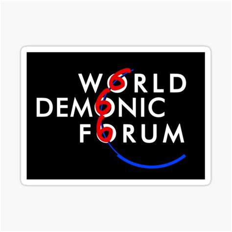 "World Demonic Forum 666 | WEF Logo Parody" Sticker for Sale by TrippyCoffee | Redbubble