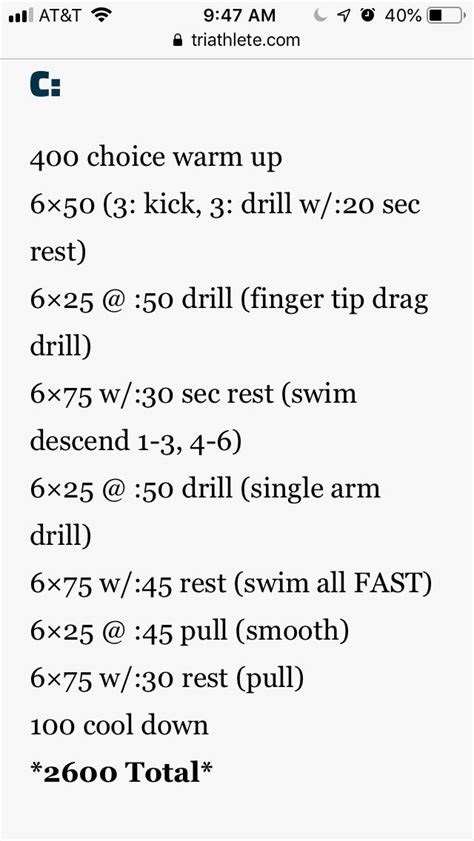 Pin by Cynthia Johnson on Masters Swim Workouts | Swimming workout, Competitive swimming workout ...