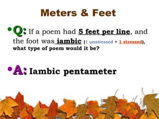 Meter in Poetry | PPT