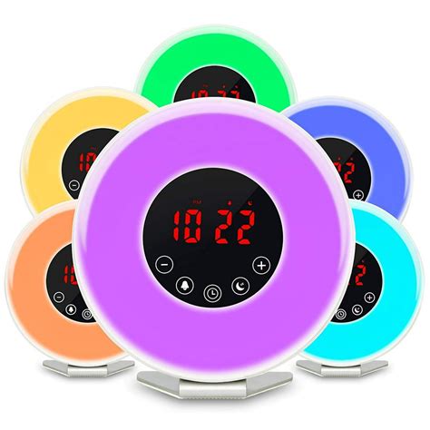 Wake Up Light Alarm Clock, Vicrays Digital Radio Alarm Clock for Bedrooms, Bedside and Kids, FM ...