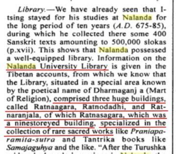 Nalanda University Library Burned