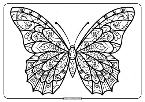 Butterfly Mandala Pages Coloring Pages