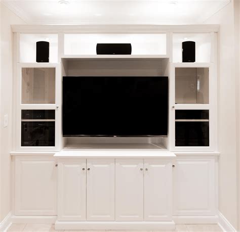 CUSTOM - Modern Entertainment Center in White