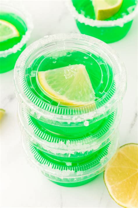 Lime Margarita Jello Shots - Love Bakes Good Cakes