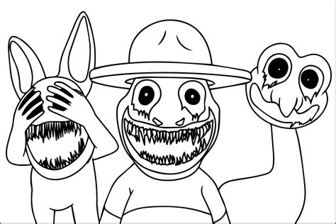 Zoonomaly Characters coloring page - Download, Print or Color Online for Free