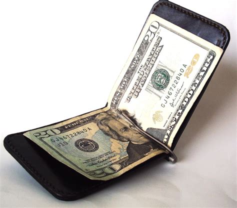 R. I. LEATHER: Minimalist Spring Money Clip / Wallet