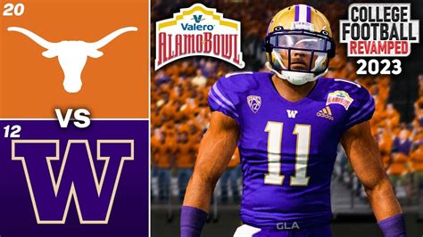 Texas vs. Washington | 2022 Alamo Bowl Simulation | NCAA 14 Revamped ...