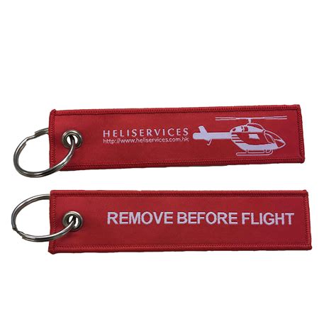 “Remove Before Flight” Keychain Tag - Heliservices HK Ltd