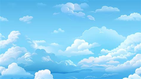 cartoon animated blue sky moving background with clouds seamless loop ...