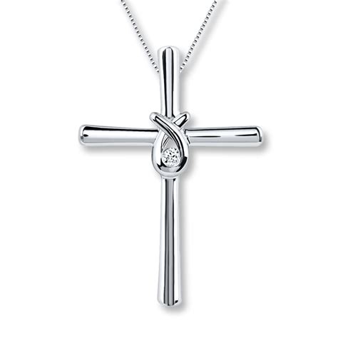 Kay - Diamond Cross Necklace Sterling Silver