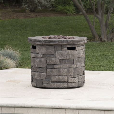 Edmond Outdoor Circular Fire Pit - 40,000 BTU, Grey - Walmart.com