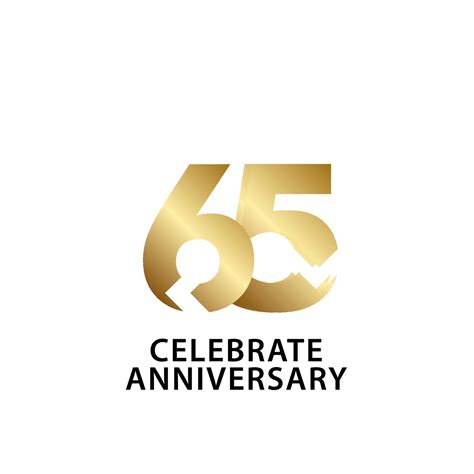 65 Years Anniversary Celebrate Gold Vector Template Design Illustration 2311152 Vector Art at ...