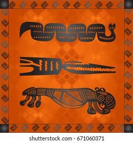 African Culture Symbolic Ornaments African Tribes Stock Vector (Royalty Free) 671060371 ...