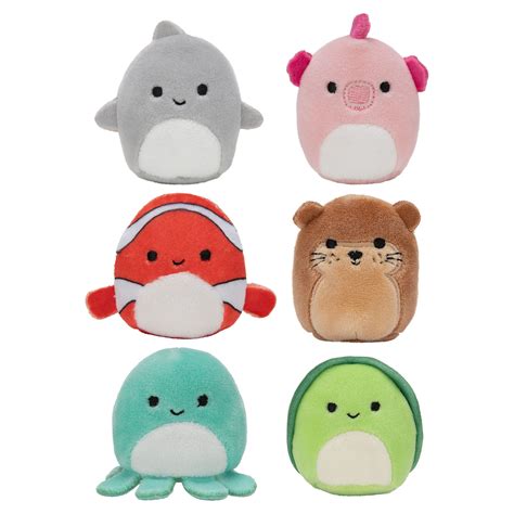 Squishville By Squishmallows Mystery 2" Mini Plush Sealife Squad, 6 Pack - Walmart.com