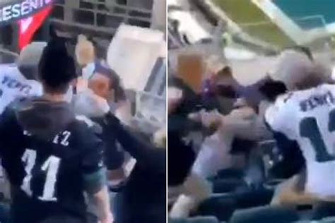 Eagles fans fight each other in first game back: video