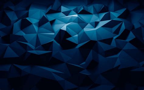 Download 3D Blue Polygon Pattern Wallpaper - GetWalls.io