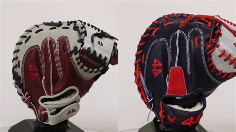 44 Pro Custom Catchers Mitt Velcro vs Traditional Wrist - YouTube