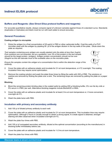 Indirect ELISA protocol