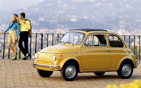 Kobieta, Mężczyzna, Zabytkowy, Fiat, 500, 1957