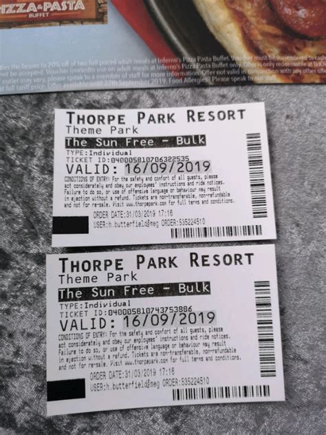 Thorpe park tickets | in Welling, London | Gumtree