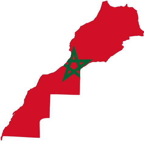 Flag map of morocco – Artofit