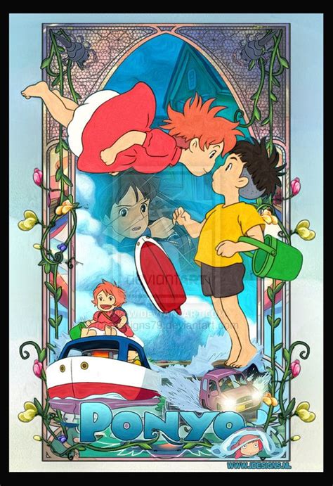 Ponyo on the Cliff by the Sea by ~jdesigns79 on deviantART | Studio ghibli art, Studio ghibli ...