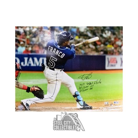 Wander Franco Stats Autographed Tampa Bay Rays 16x20 Photo - MLB /21 | Steel City Collectibles